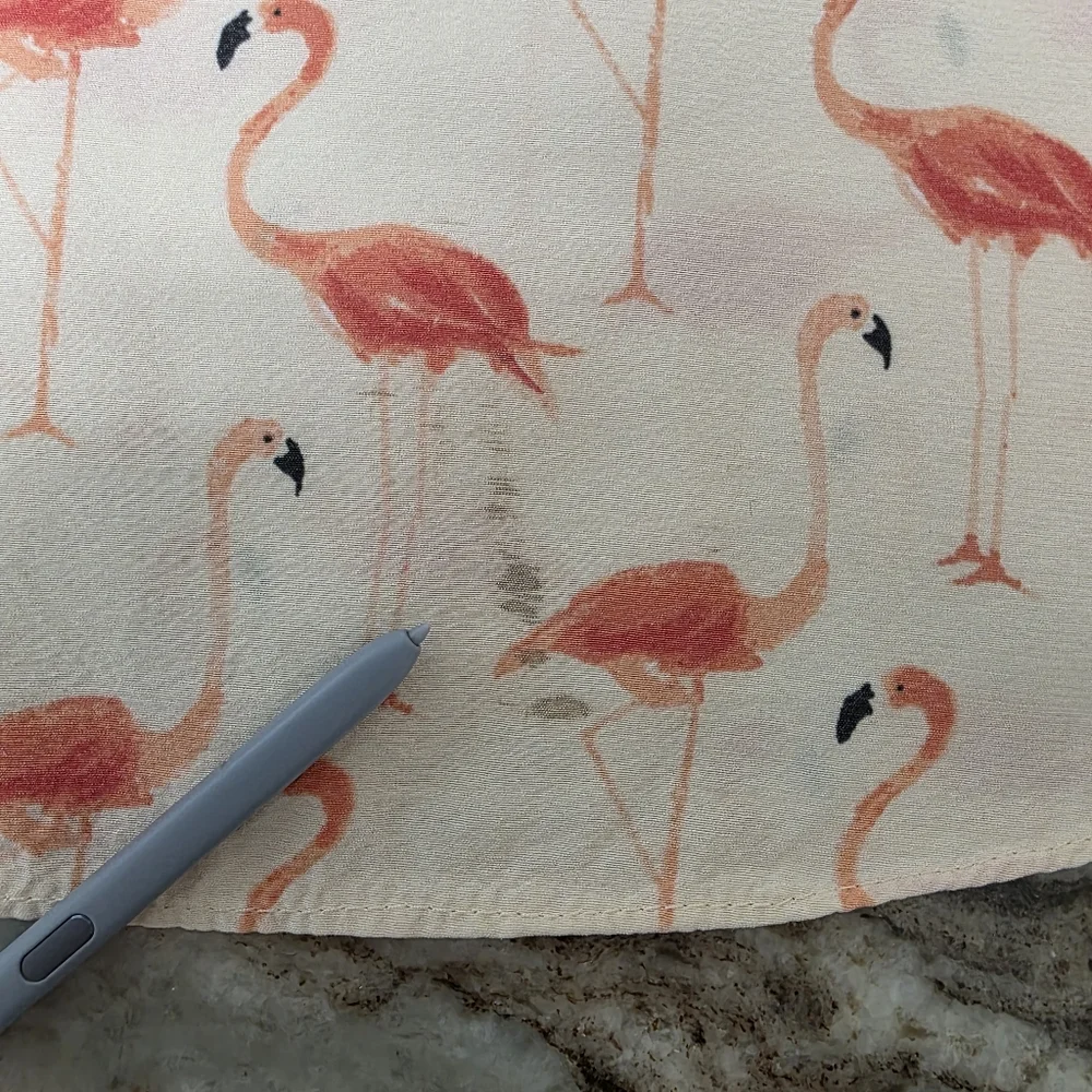 Kate Spade Flamingo Print Women's Top Boat Neck Women's Size 6